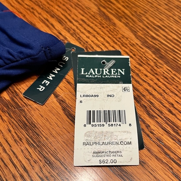Lauren Ralph Lauren High-Waisted Slimming Bikini Bottom- Indigo Size 6 - Picture 10 of 10